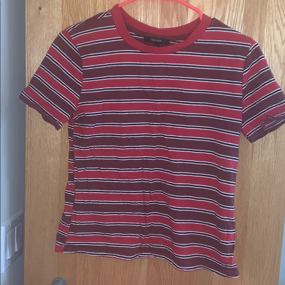Forever 21 Red Striped Tee